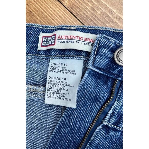 Vintage Faded Glory Western Cow Girl Style Blue Denim Skirt Women's 14 - Picture 5 of 8